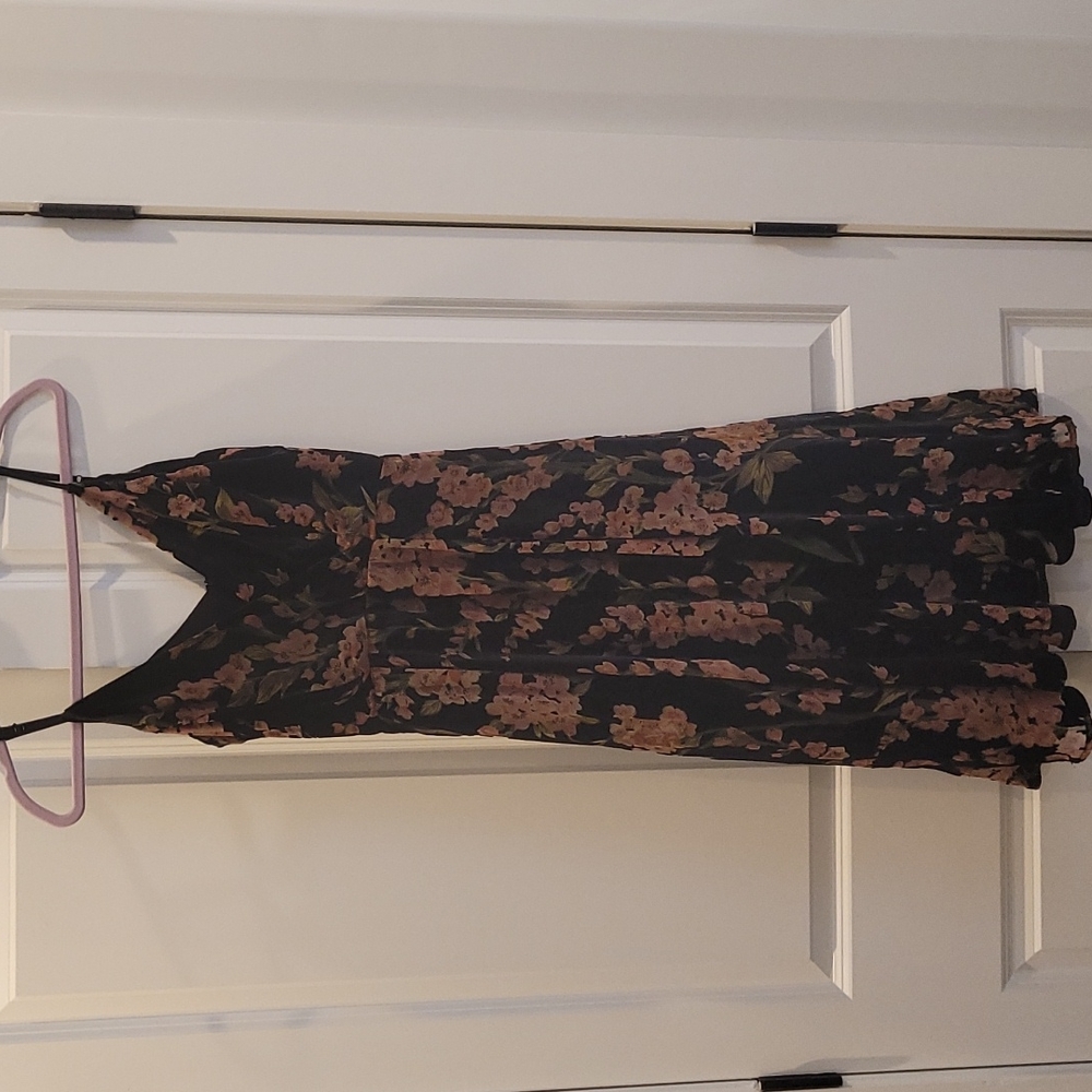 Eri + Ali Floral Velvet Burnout Dress XS